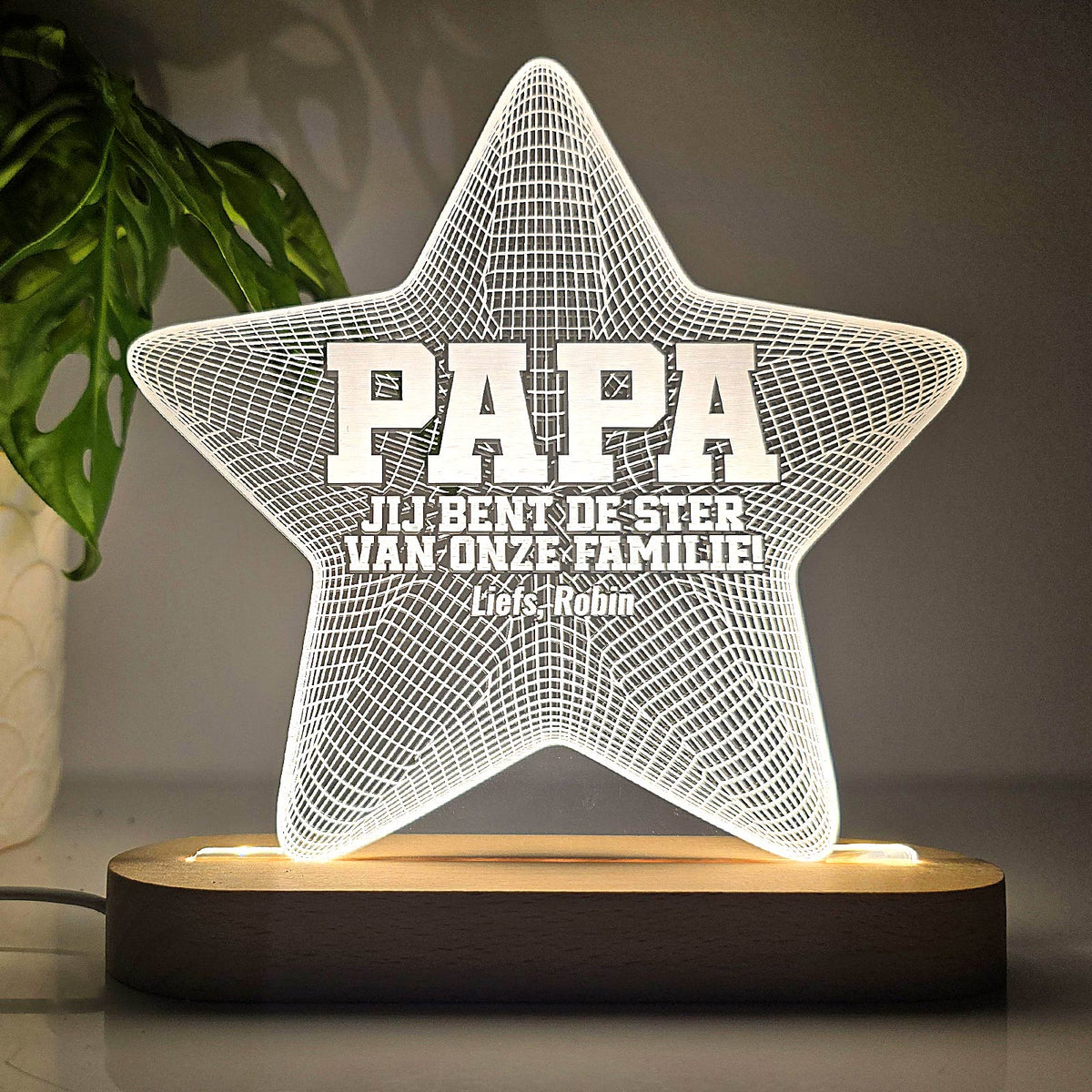 Ster van de familie 3d Lamp - Bella Mia