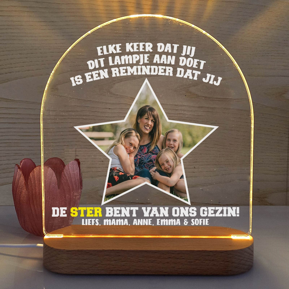 Ster van het gezin Fotolamp - Bella Mia