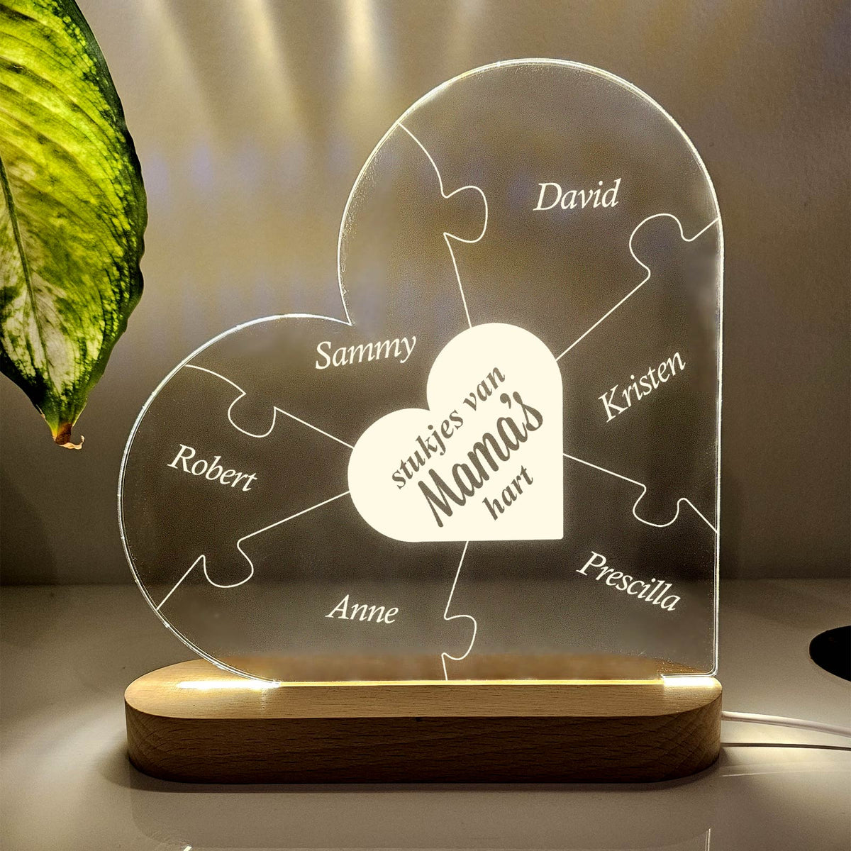 Stukjes Van Oma&#39;s/Mama&#39;s Hart Ledlamp - Bella Mia