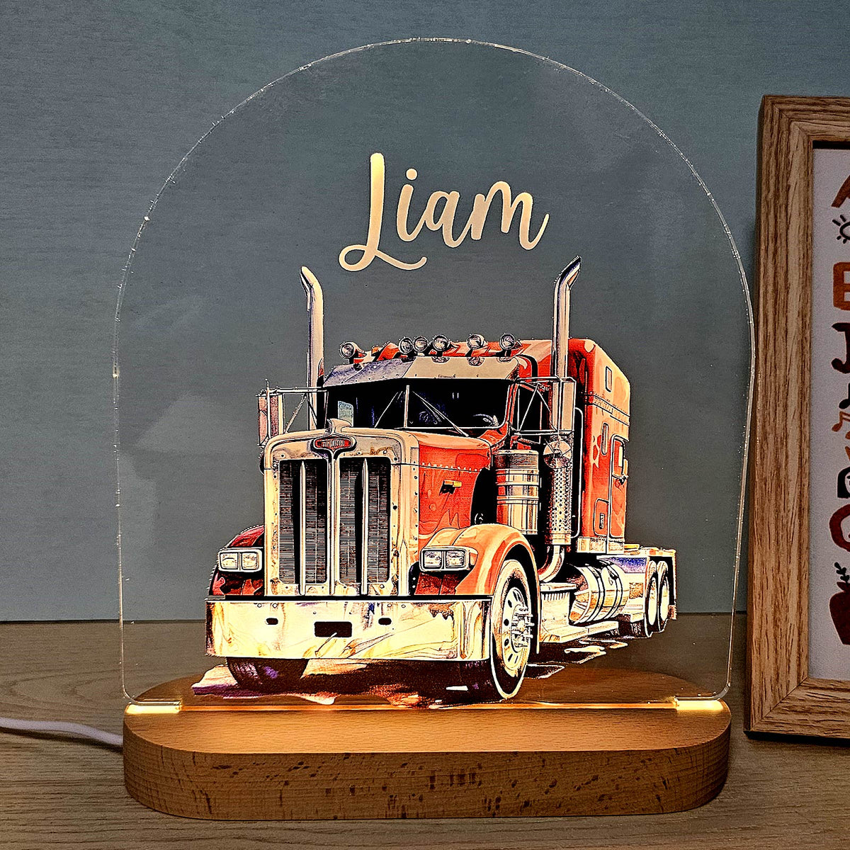 Truck Nachtlampje met naam - Bella Mia