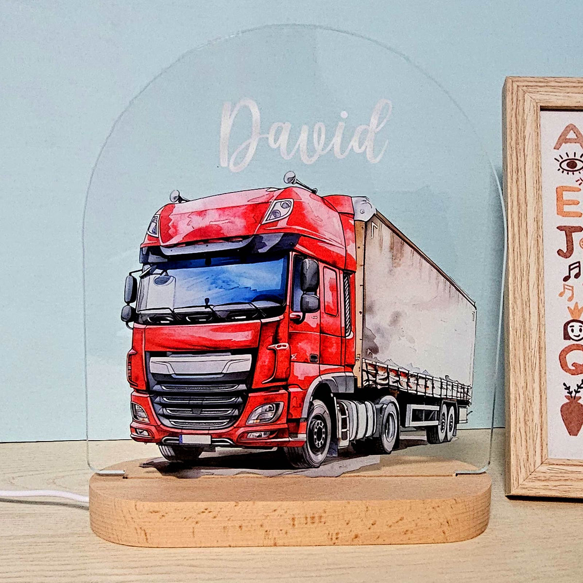 Truck Nachtlampje met naam - Bella Mia