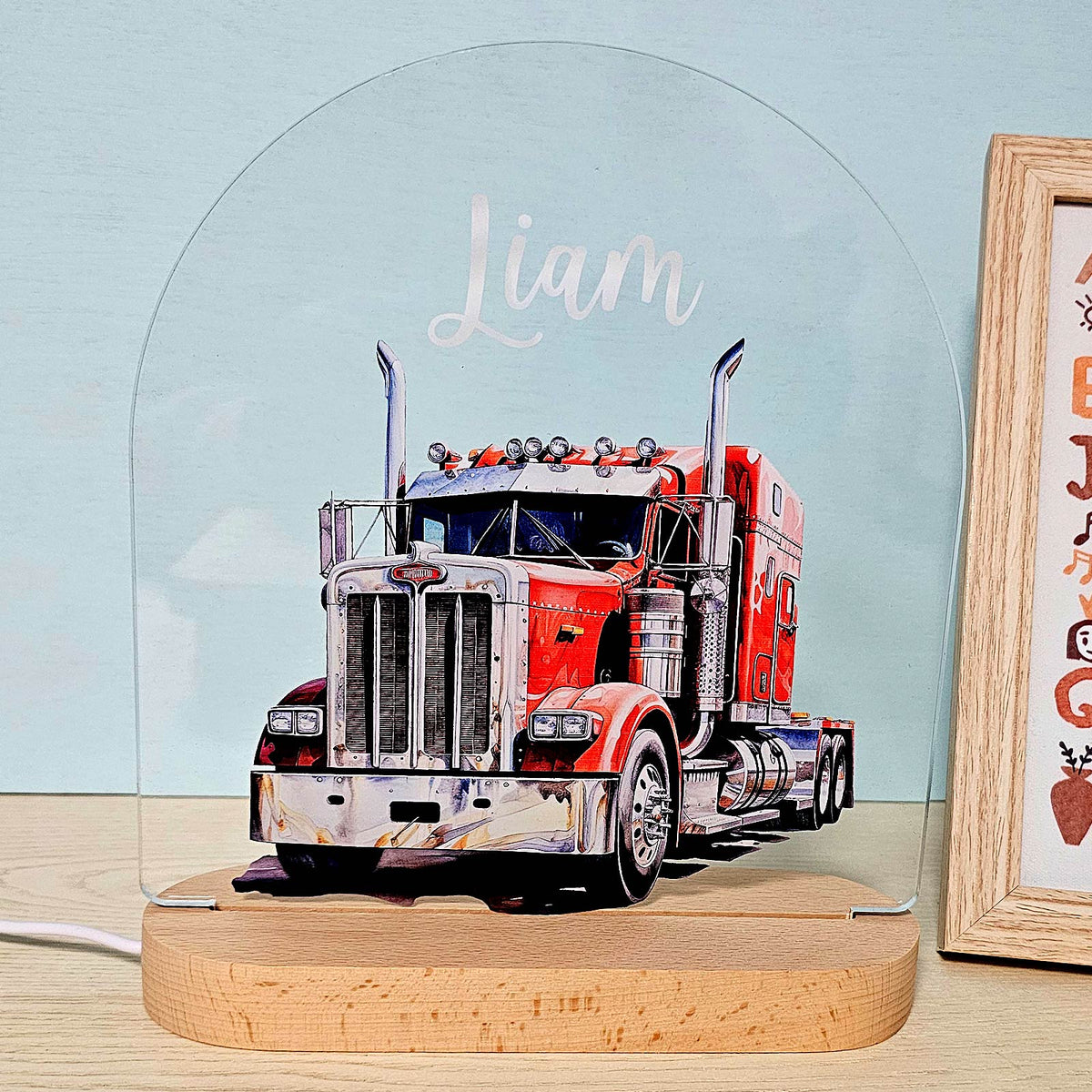 Truck Nachtlampje met naam - Bella Mia