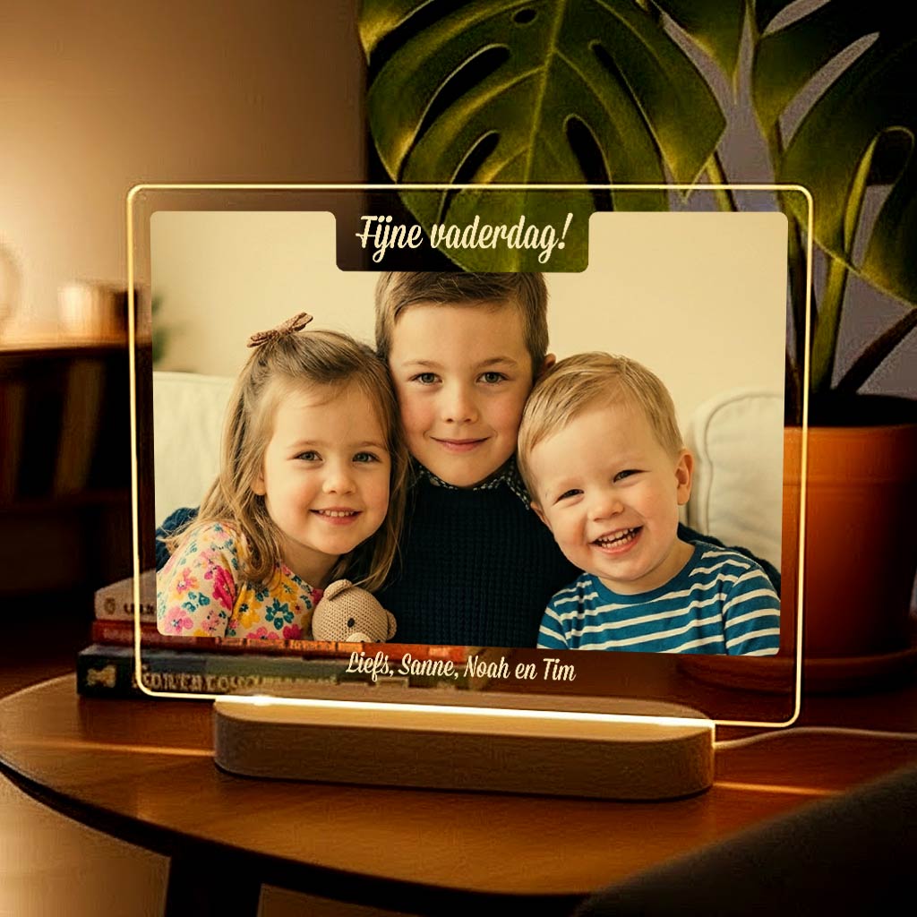 Vaderdaglampje met eigen foto - Bella Mia