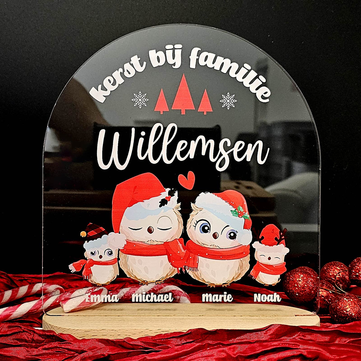 Vogelfamilie Kerstlampje - Bella Mia