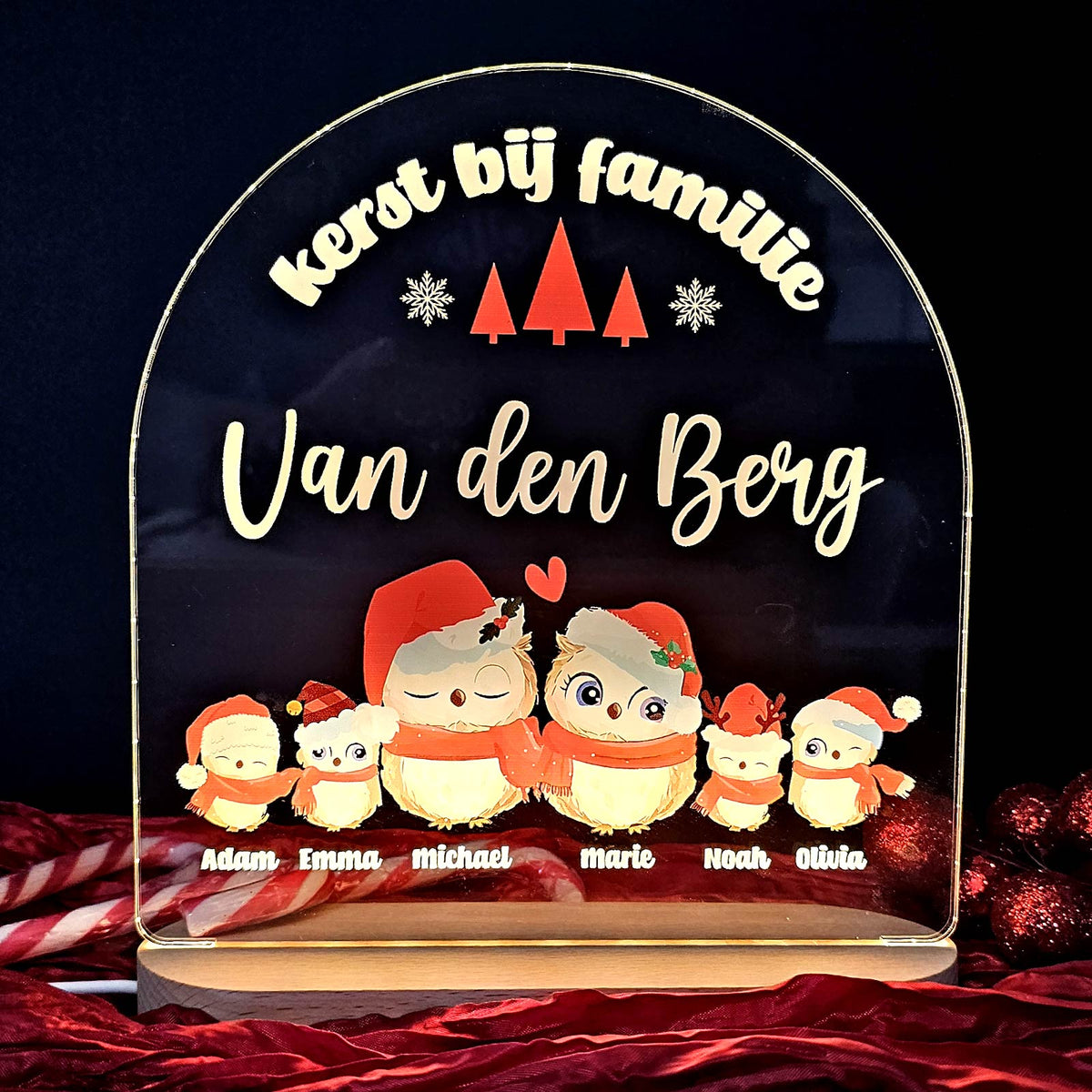 Vogelfamilie Kerstlampje - Bella Mia