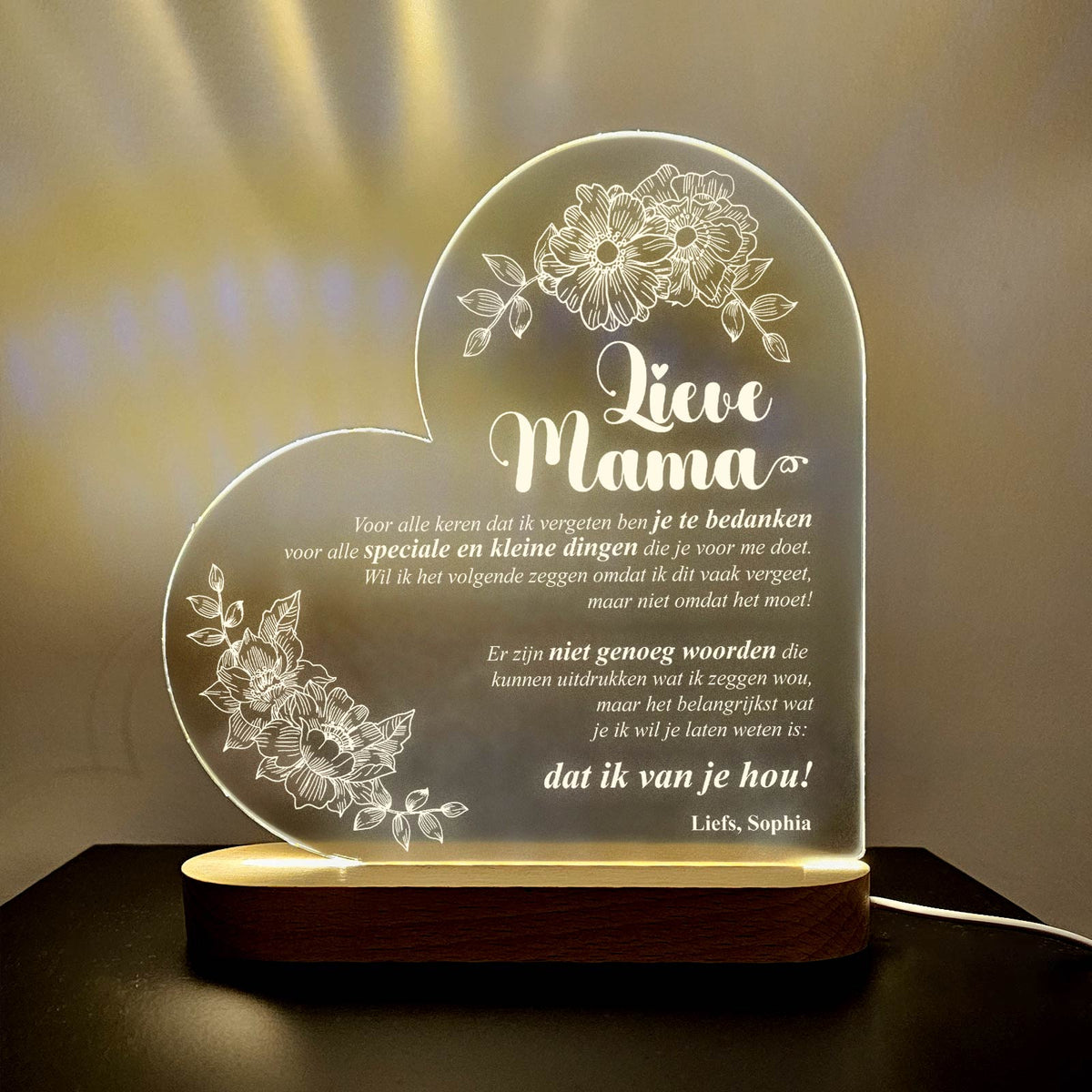 Voor alle keren... - Ledlamp - Bella Mia