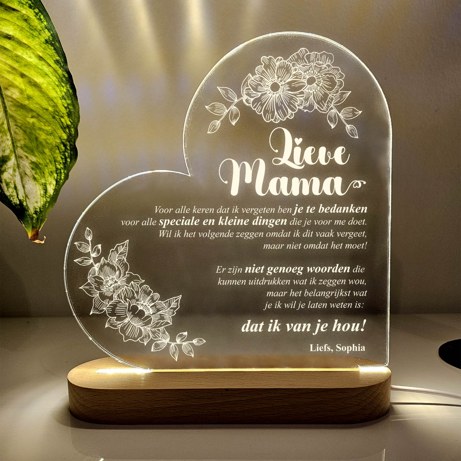 Voor alle keren... - Ledlamp - Bella Mia