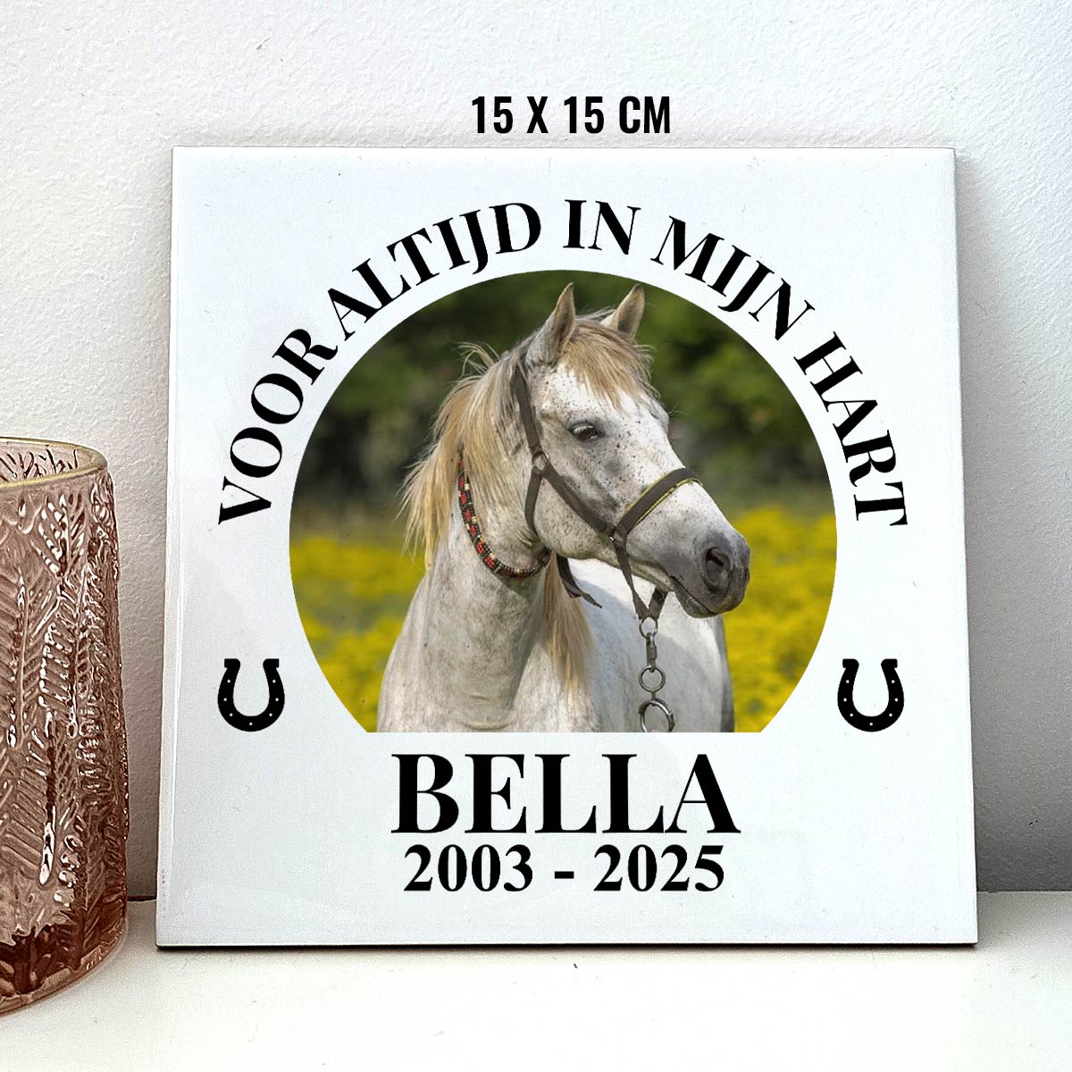 Voor altijd in mijn hart - Gedenktegeltje Paard - Bella Mia