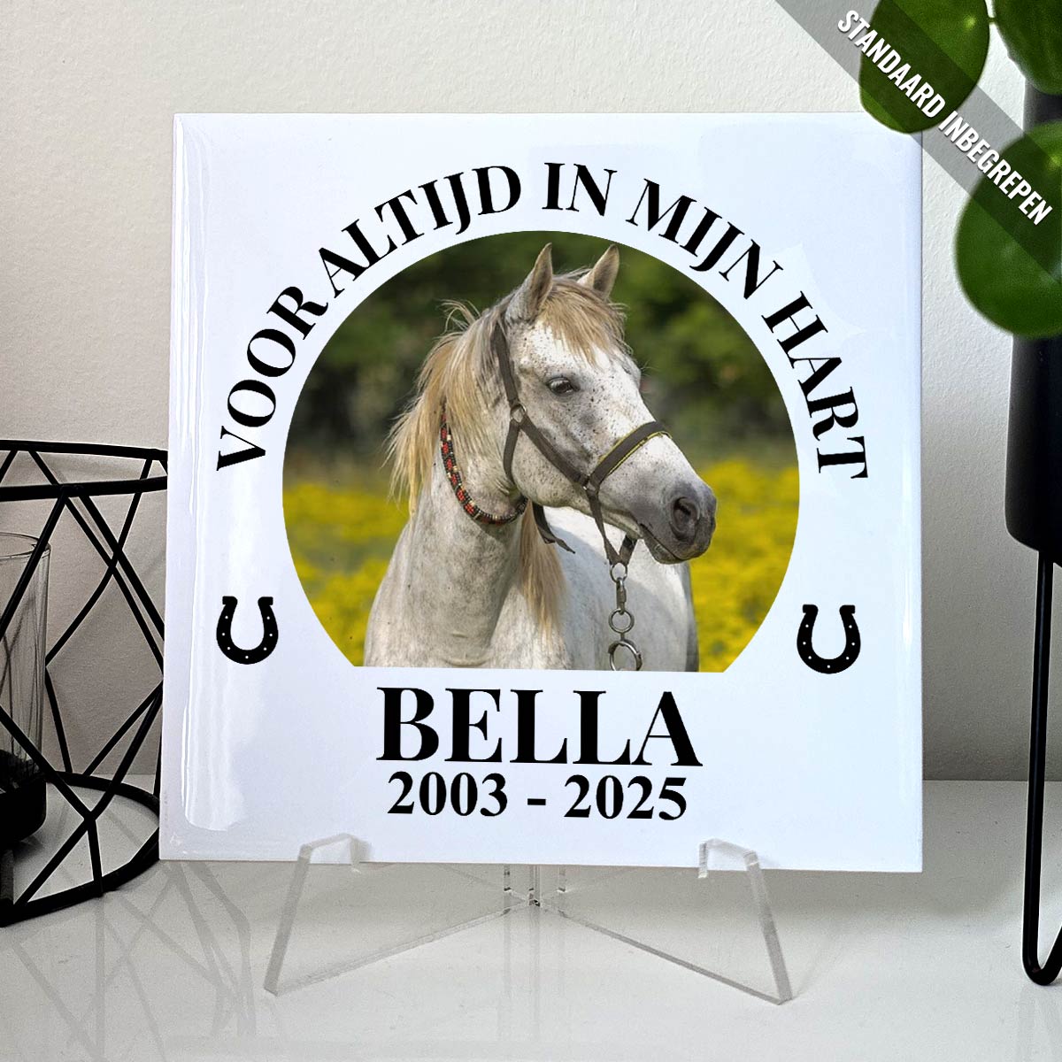 Voor altijd in mijn hart - Gedenktegeltje Paard - Bella Mia