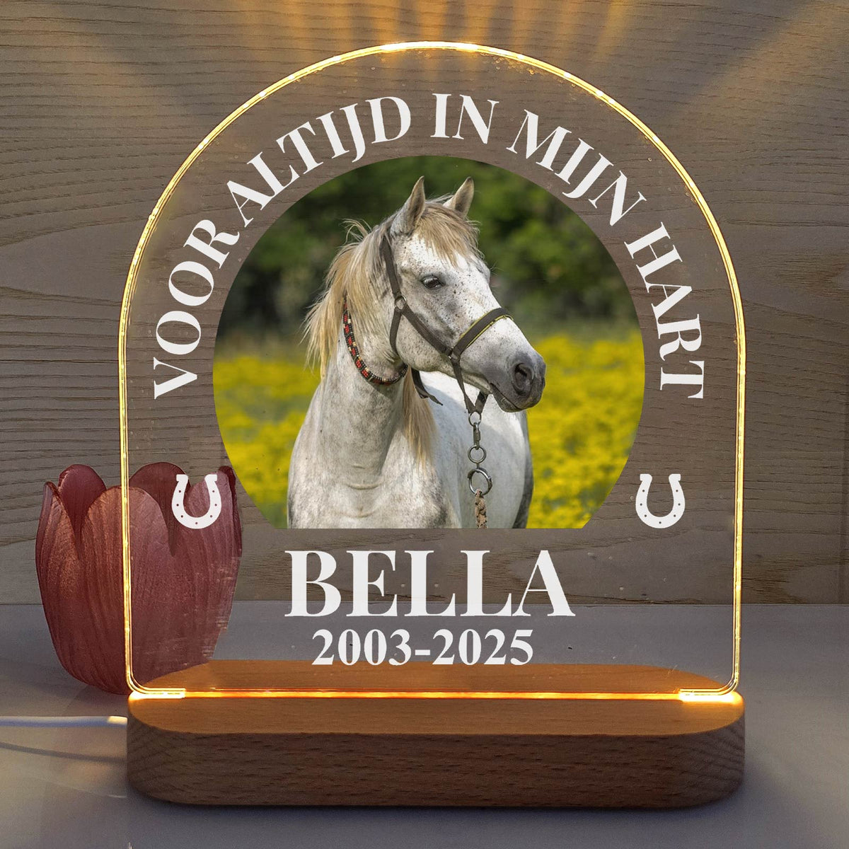 Voor altijd in mijn hart - Paard fotolamp - Bella Mia