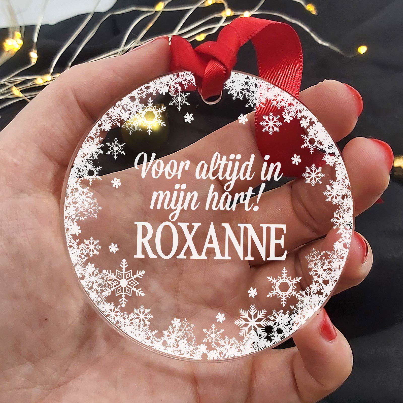 Voor altijd in mijn hart Plexiglas Kerstballen - Bella Mia