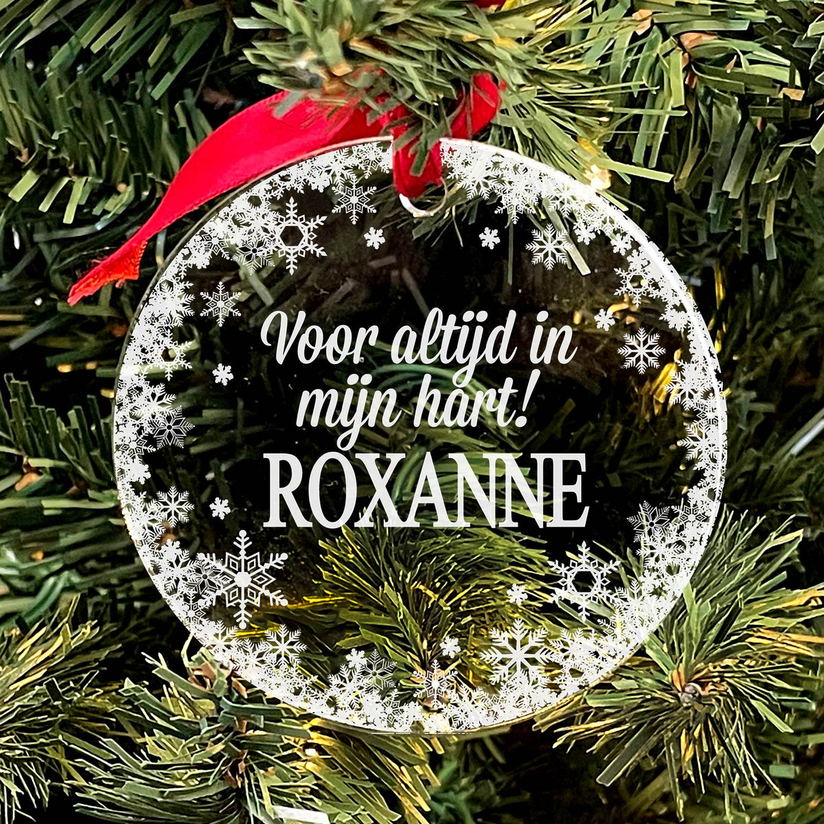 Voor altijd in mijn hart Plexiglas Kerstballen - Bella Mia