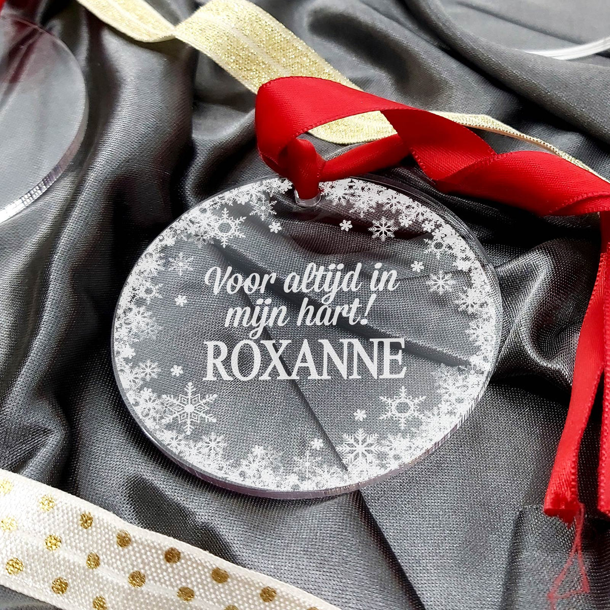 Voor altijd in mijn hart Plexiglas Kerstballen - Bella Mia