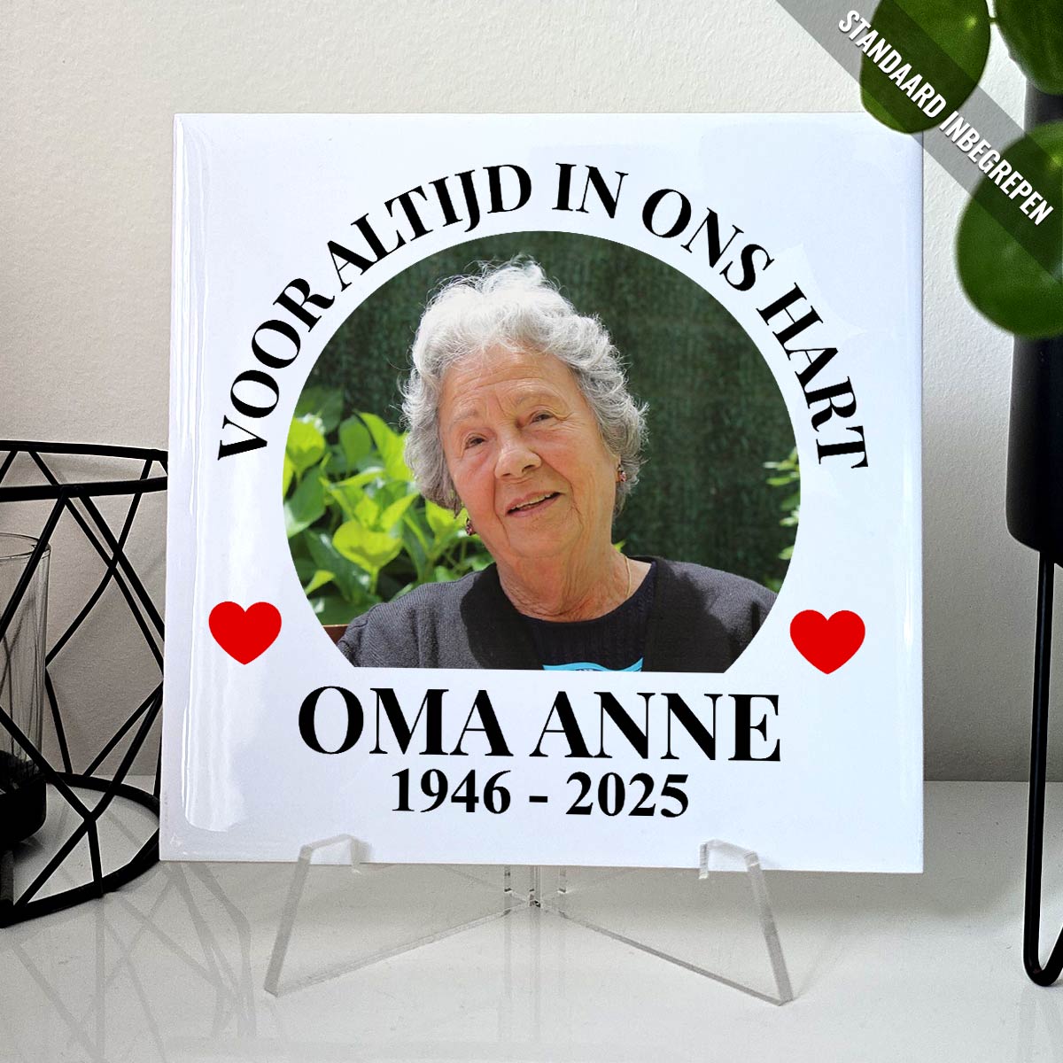 Voor altijd in ons hart - Gedenktegeltje - Bella Mia