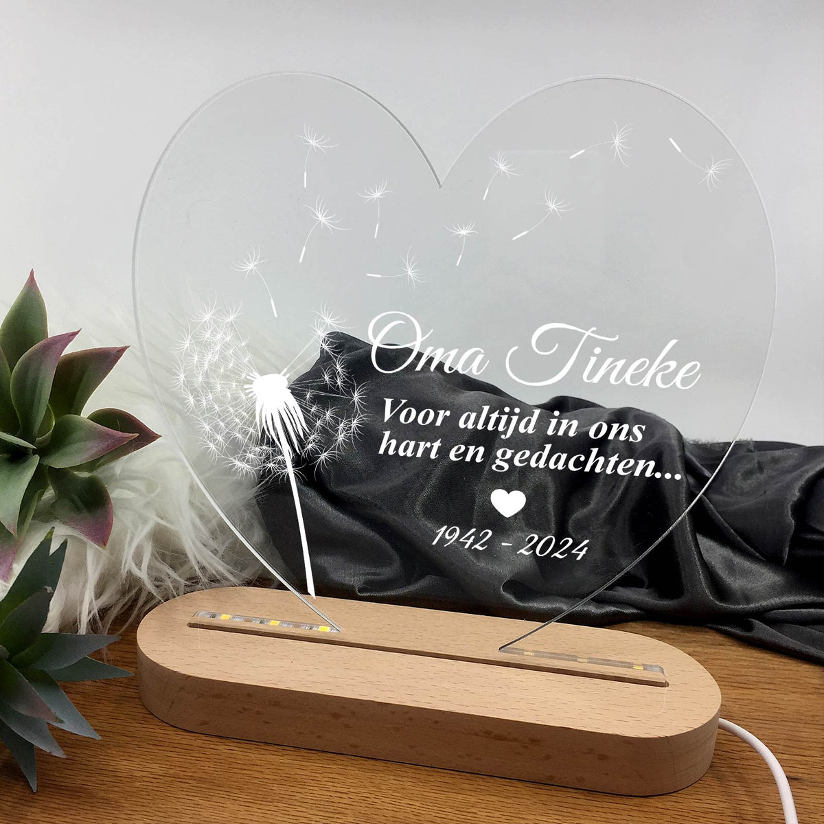 Voor altijd in ons hart - Ledlamp - Bella Mia