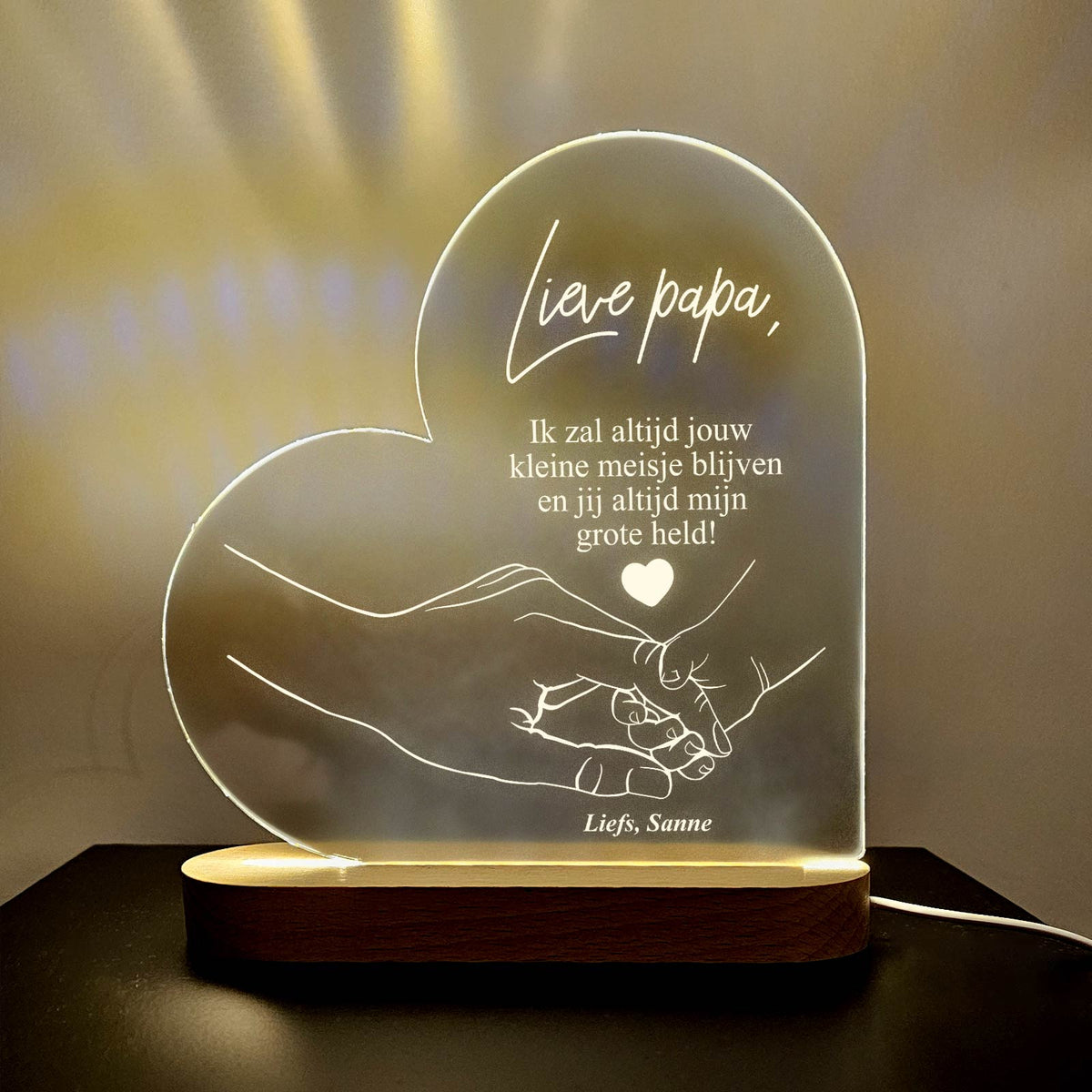 Voor altijd jouw kleine meisje ledlamp - Bella Mia