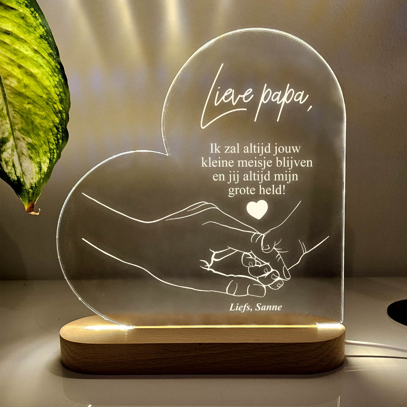 Voor altijd jouw kleine meisje ledlamp - Bella Mia