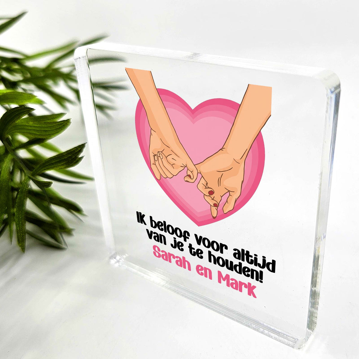 Voor altijd! - Plexiglas Plaque - Bella Mia