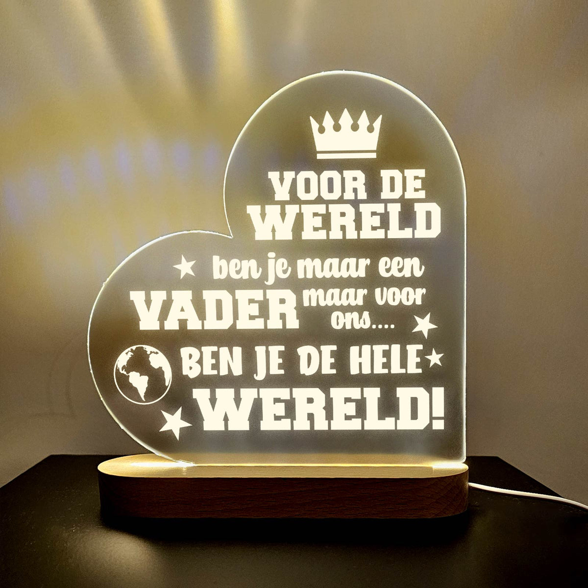Voor de wereld maar een vader ledlamp - Bella Mia