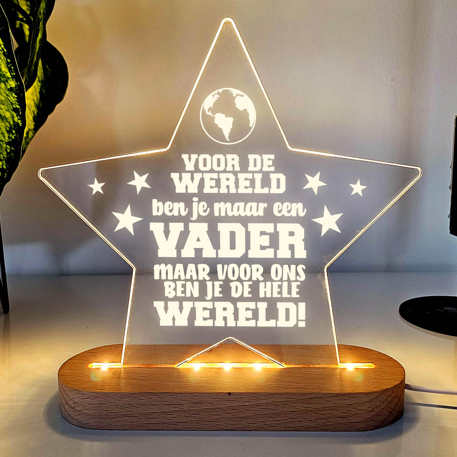Voor de wereld maar een vader ledlamp - Bella Mia