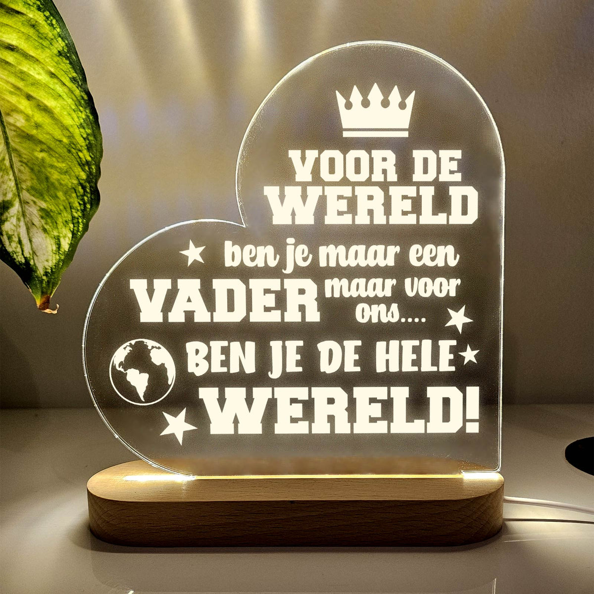 Voor de wereld maar een vader ledlamp - Bella Mia