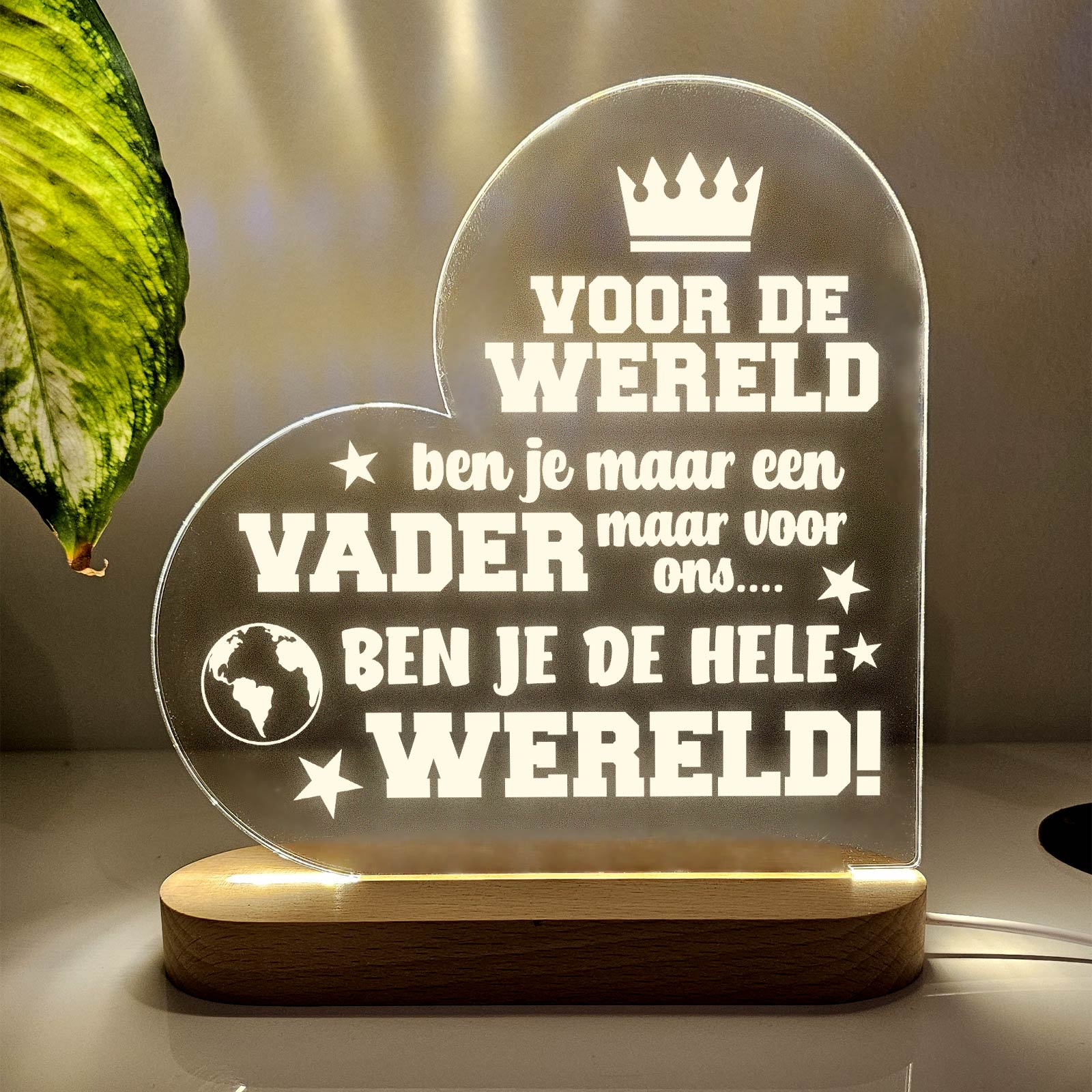 Voor de wereld maar een vader ledlamp - Bella Mia