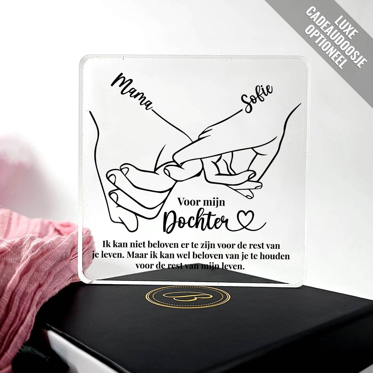 Voor mijn Dochter - Plexi Glas Plaque - Bella Mia