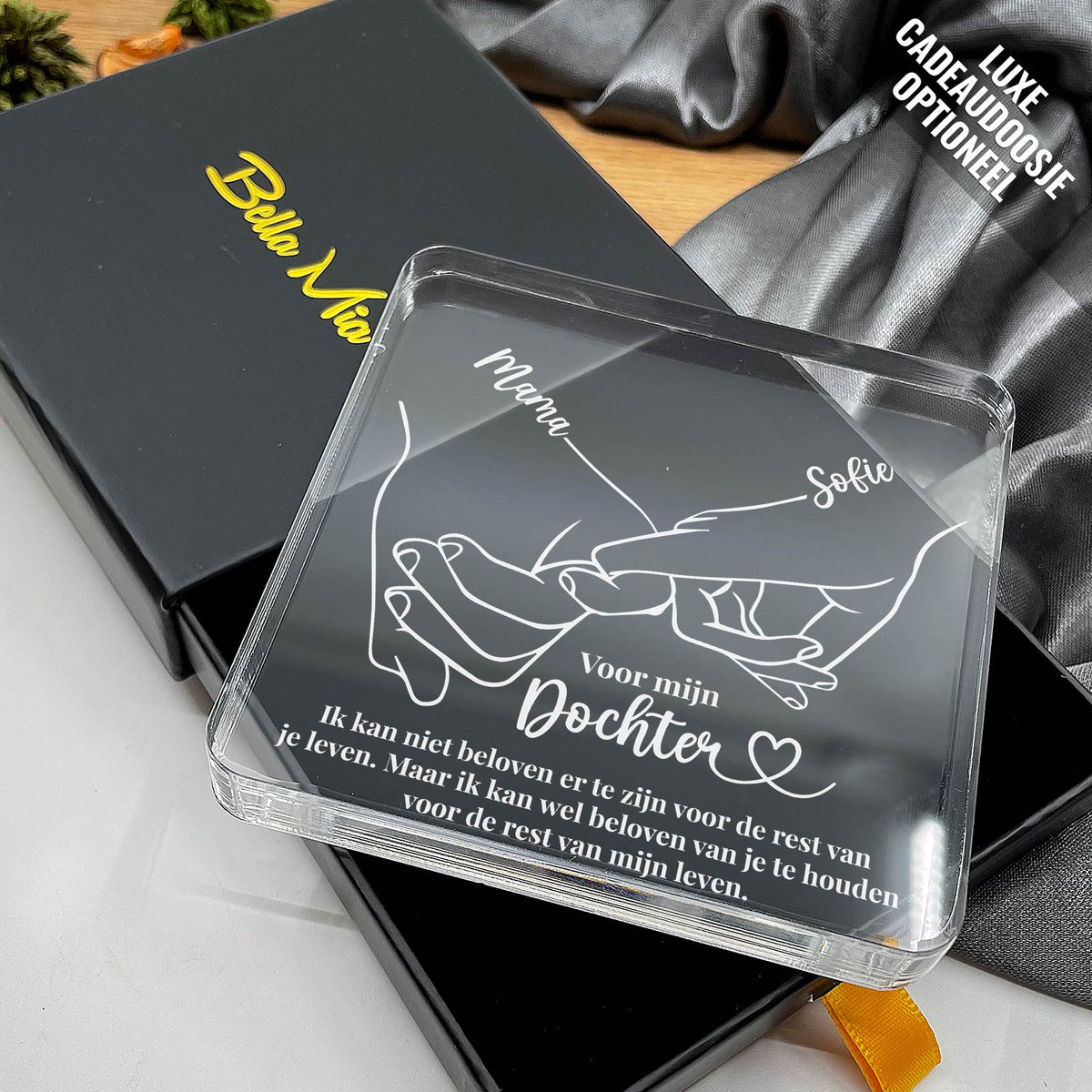 Voor mijn Dochter - Plexi Plaque - Bella Mia