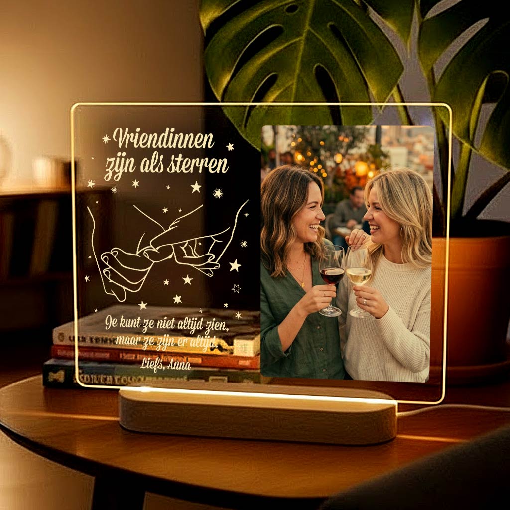Vriendinnen zijn als sterren - Fotolamp - Bella Mia