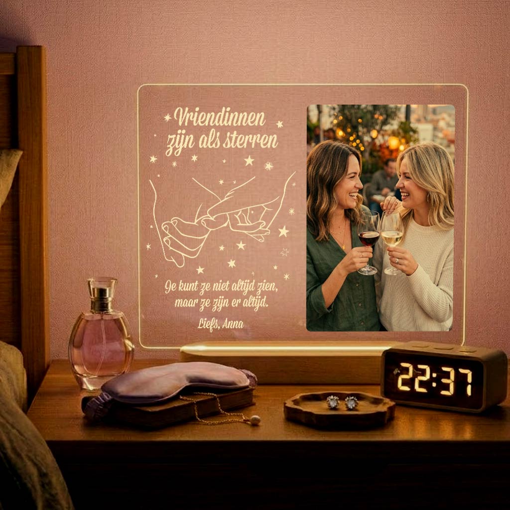 Vriendinnen zijn als sterren - Fotolamp - Bella Mia