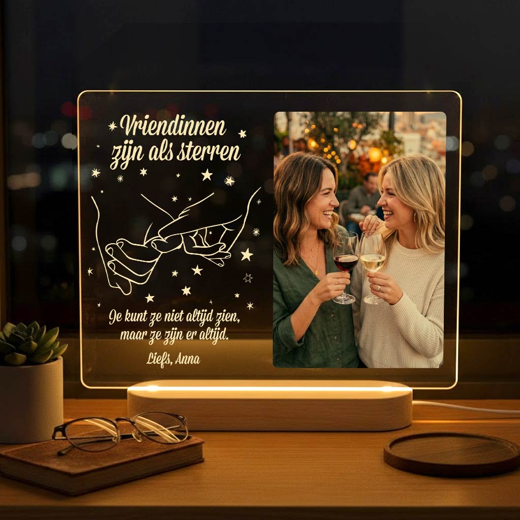 Vriendinnen zijn als sterren - Fotolamp - Bella Mia