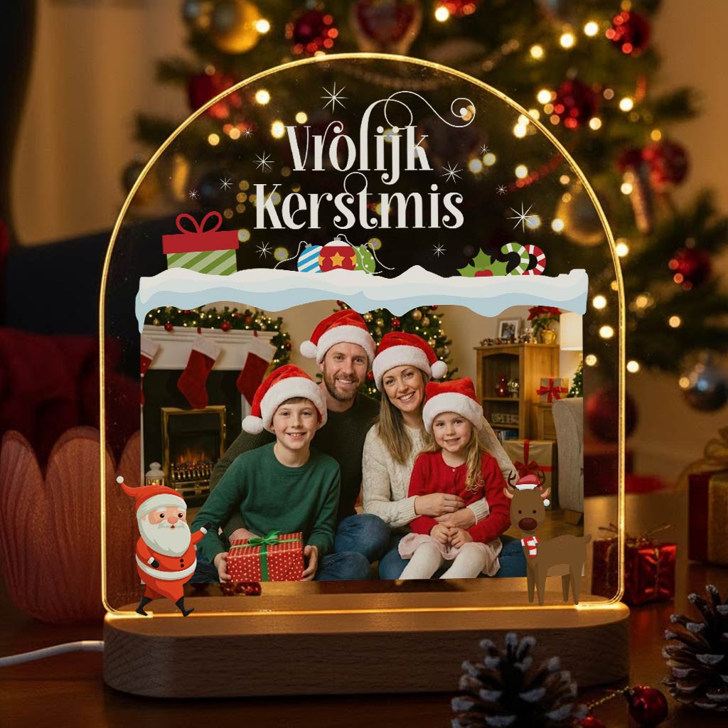 Vrolijk Kerstmis Fotolamp - Bella Mia