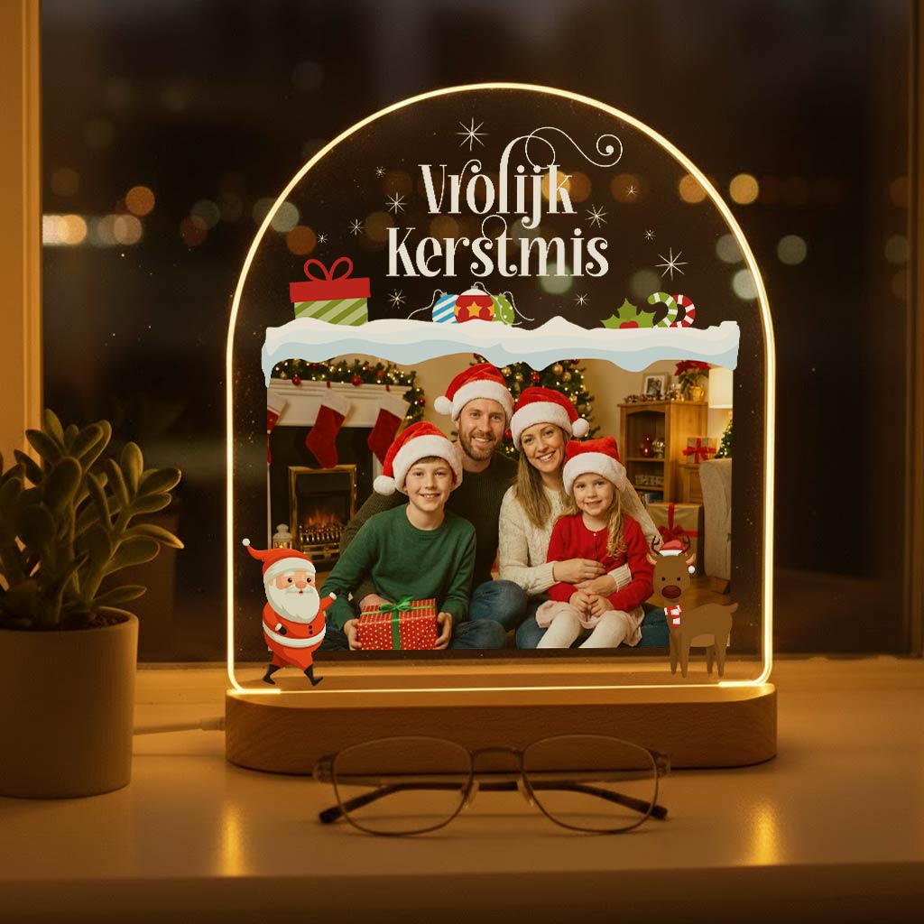 Vrolijk Kerstmis Fotolamp - Bella Mia