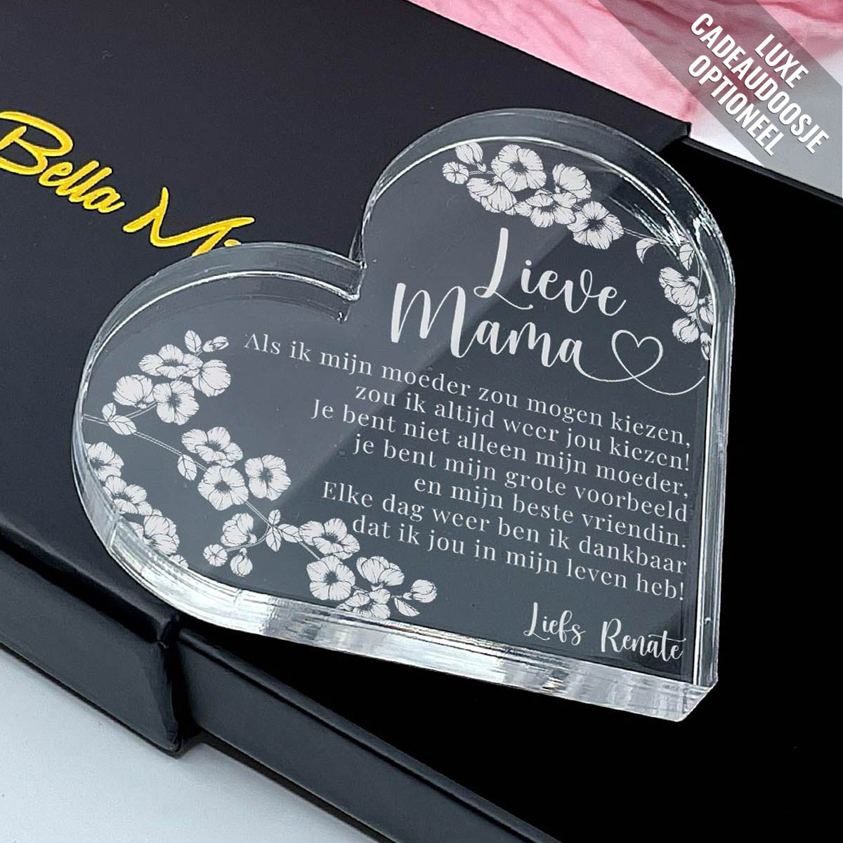 Wat goed is en juist fout - Hart van Plexiglas - Bella Mia