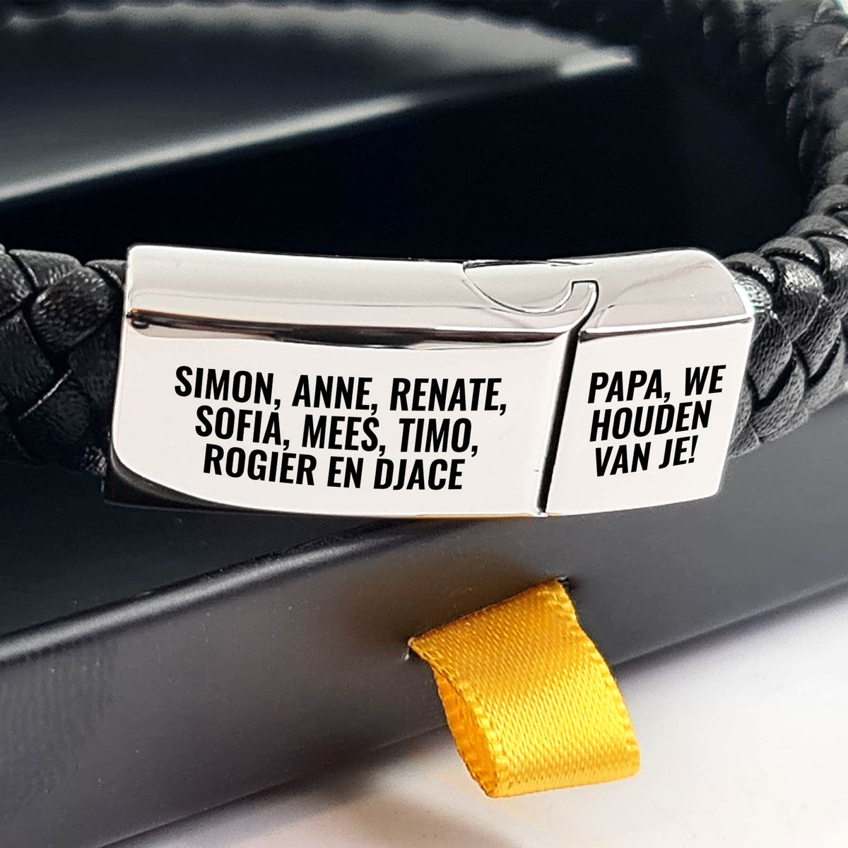 We houden van je - Armband voor Papa of Opa - Bella Mia