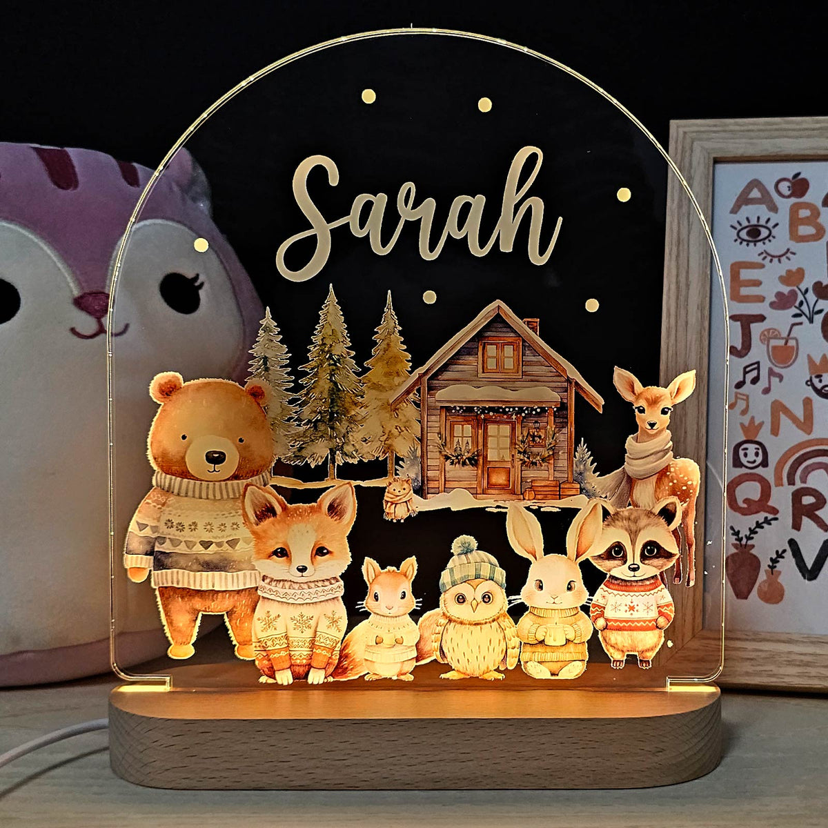 Winter Wonderland - Nachtlampje met eigen naam - Bella Mia