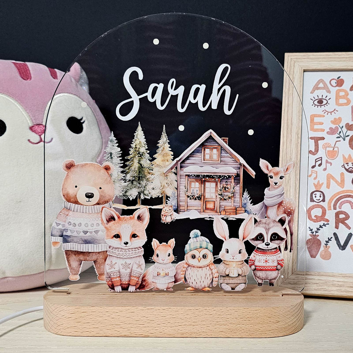 Winter Wonderland - Nachtlampje met eigen naam - Bella Mia