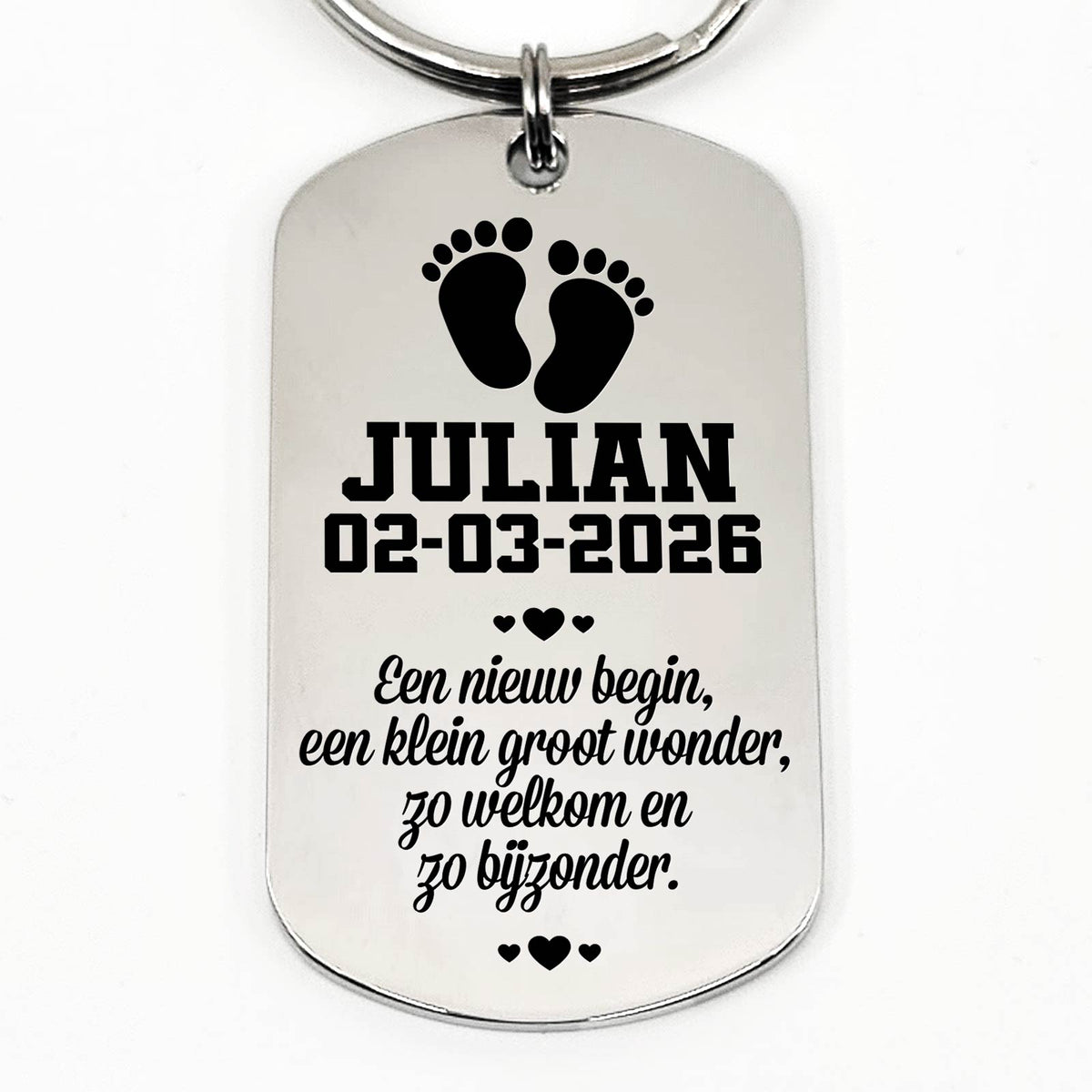 Zo klein, zo bijzonder - Sleutelhanger Geboorte - Bella Mia