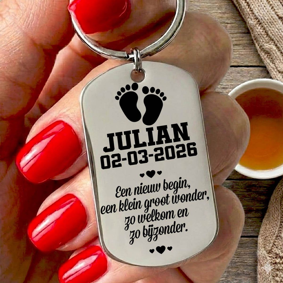 Zo klein, zo bijzonder - Sleutelhanger Geboorte - Bella Mia