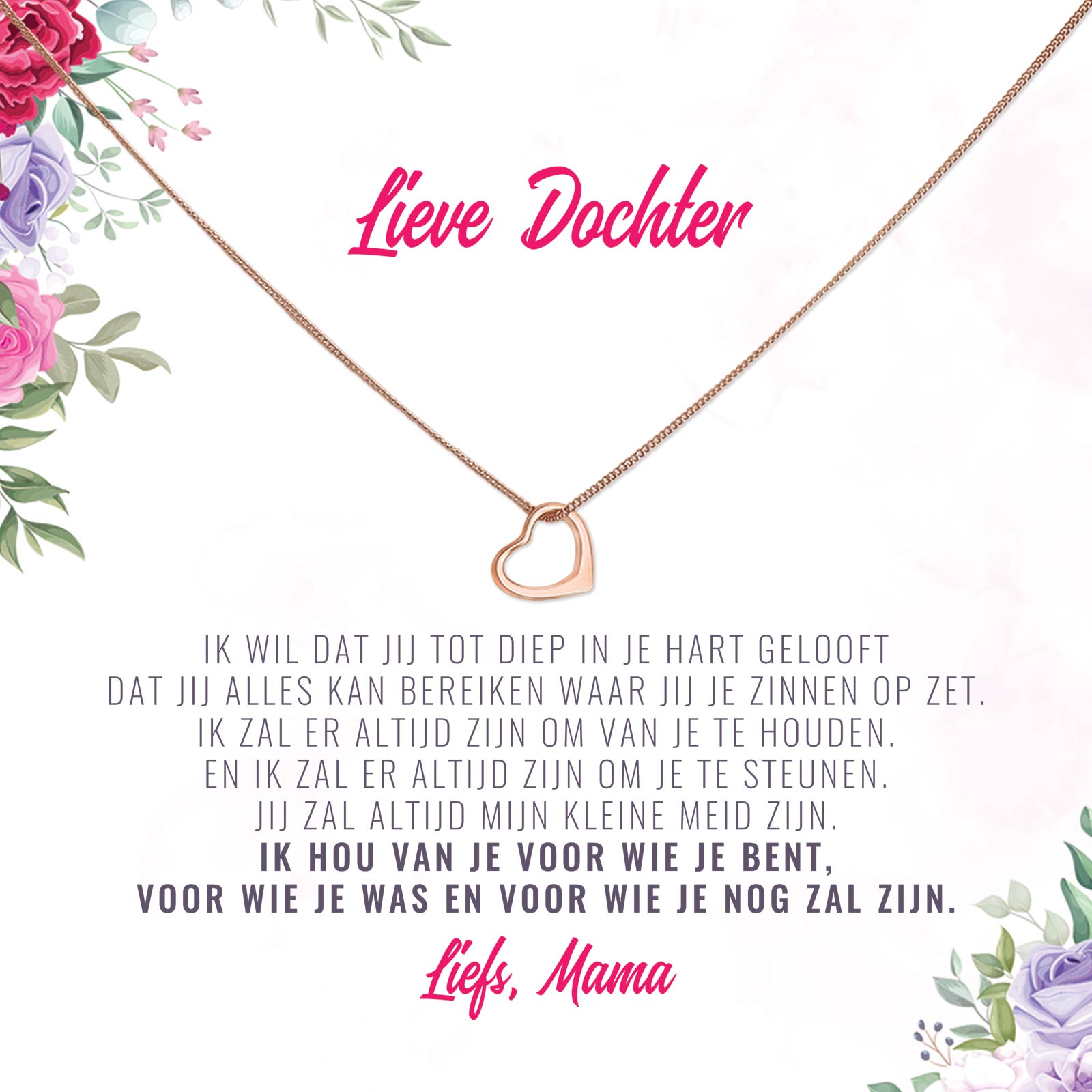 Ik Hou Van Wie Je Bent, Was En Zal Zijn Ketting