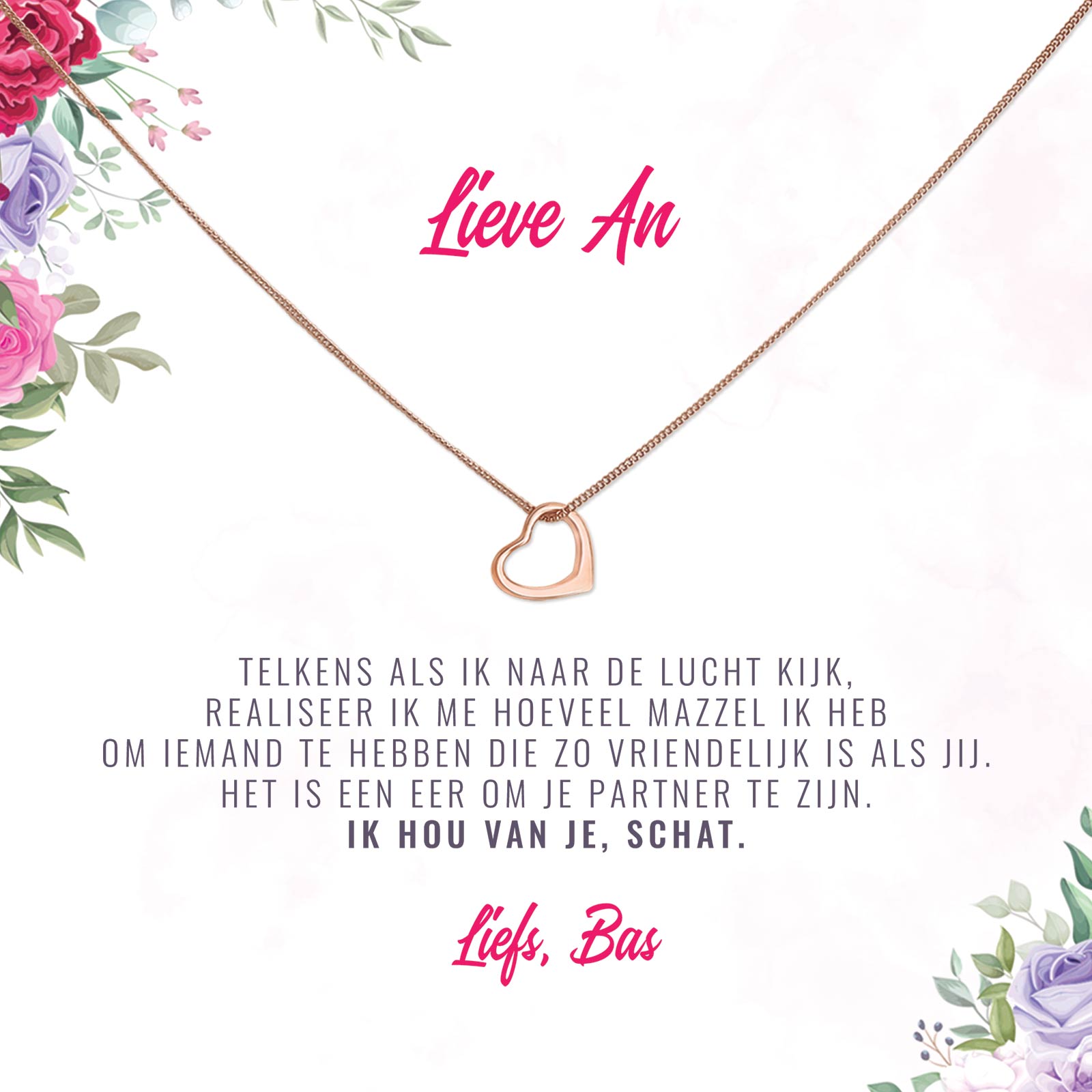 Telkens Als Ik Naar De Lucht Kijk Ketting