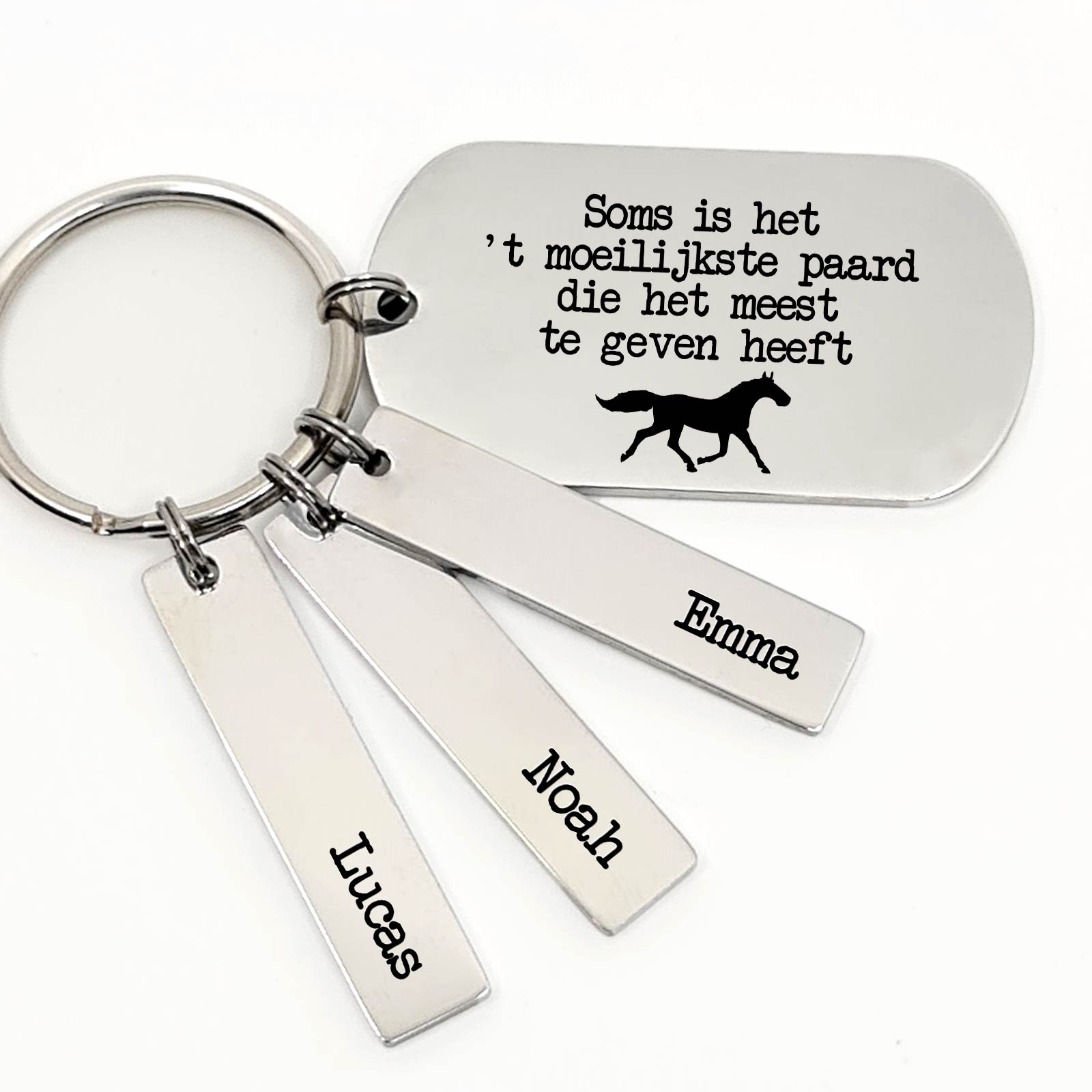 Soms Is Het 'T Moeilijkste Paard Sleutelhanger