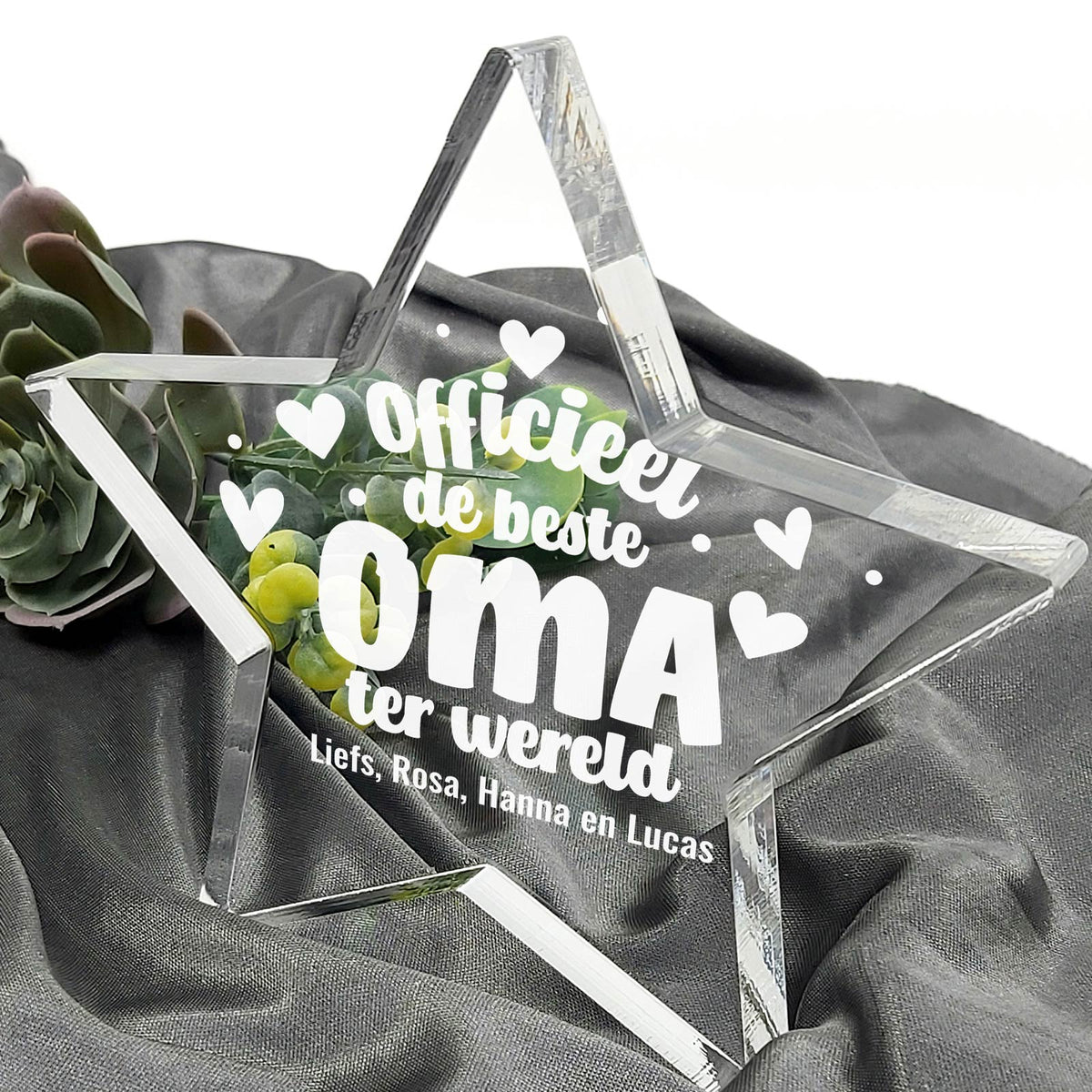 Officieel De Beste Oma Ter Wereld Plexiglas Ster