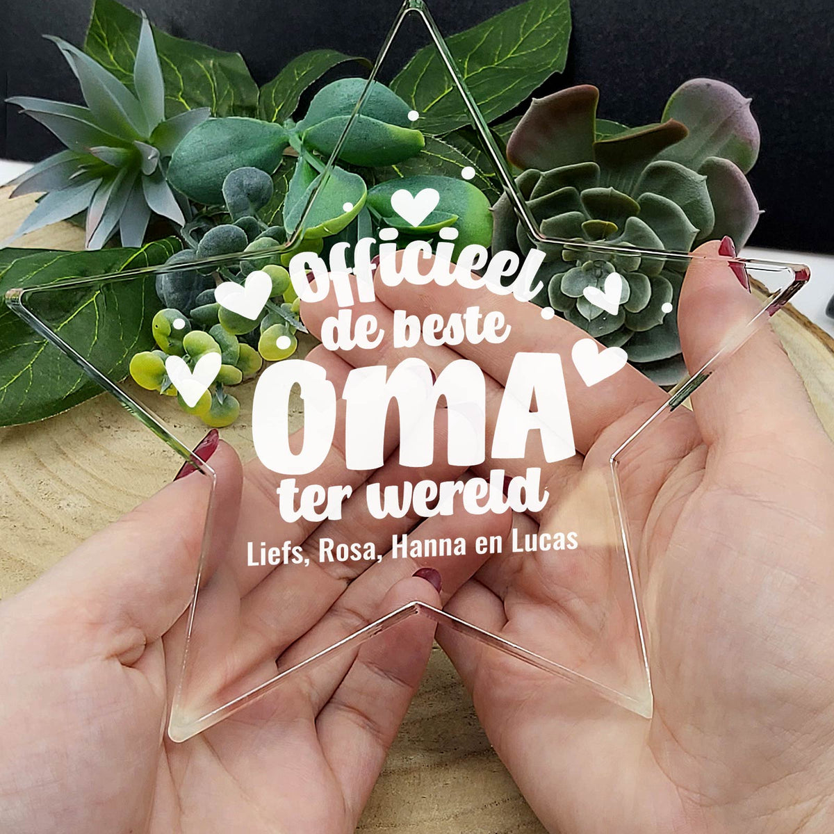 Officieel De Beste Oma Ter Wereld Plexiglas Ster