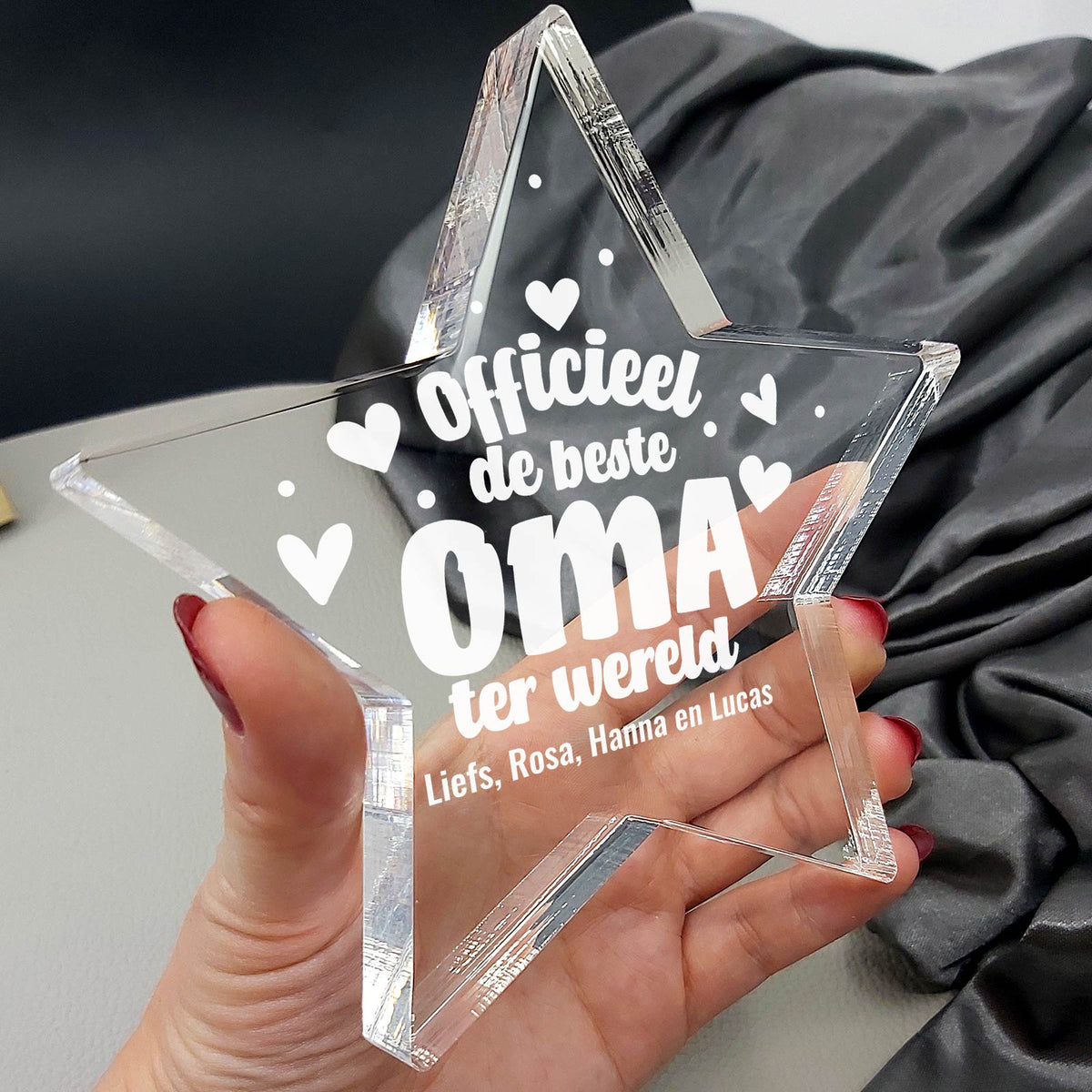 Officieel De Beste Oma Ter Wereld Plexiglas Ster