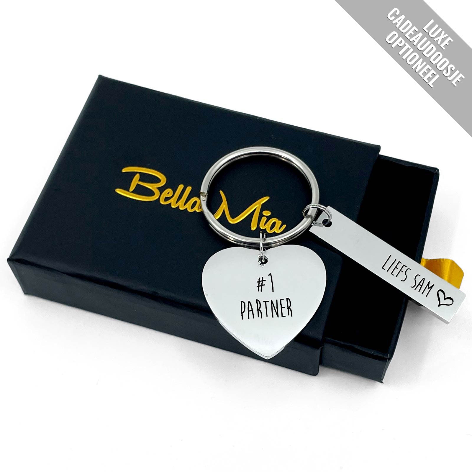 #1 Partner Hart Sleutelhanger - Bella Mia