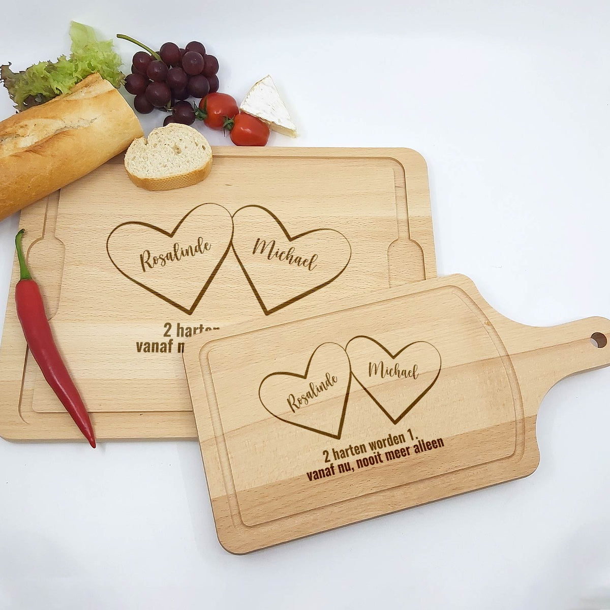 2 Harten Worden 1 Snijplank - Bella Mia