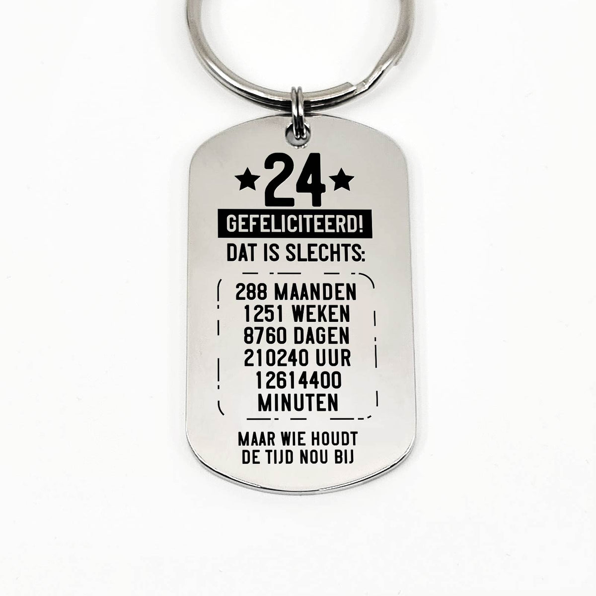 20ste tm 29ste Verjaardag - Leeftijd In Tijd Sleutelhanger - Bella Mia