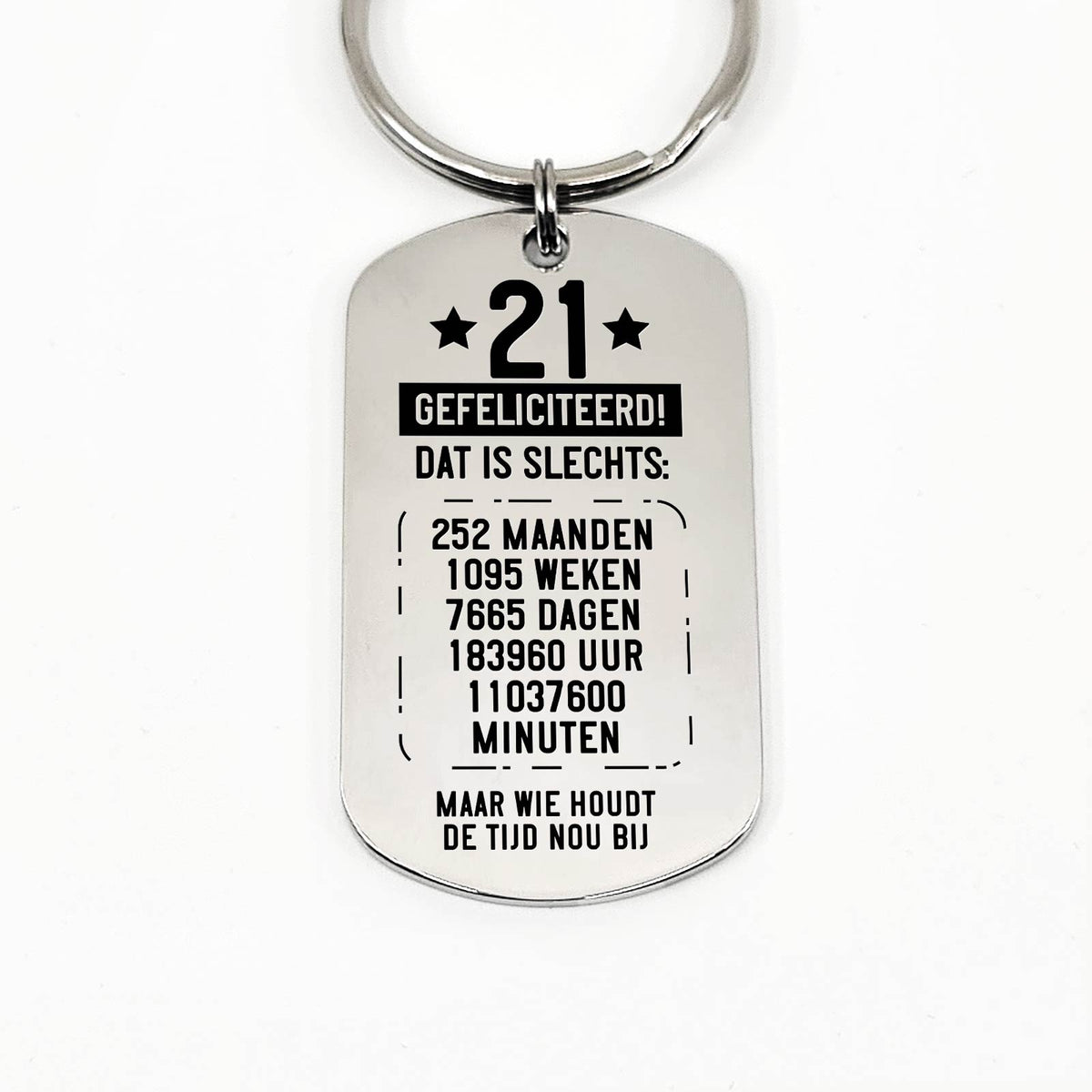 20ste tm 29ste Verjaardag - Leeftijd In Tijd Sleutelhanger - Bella Mia