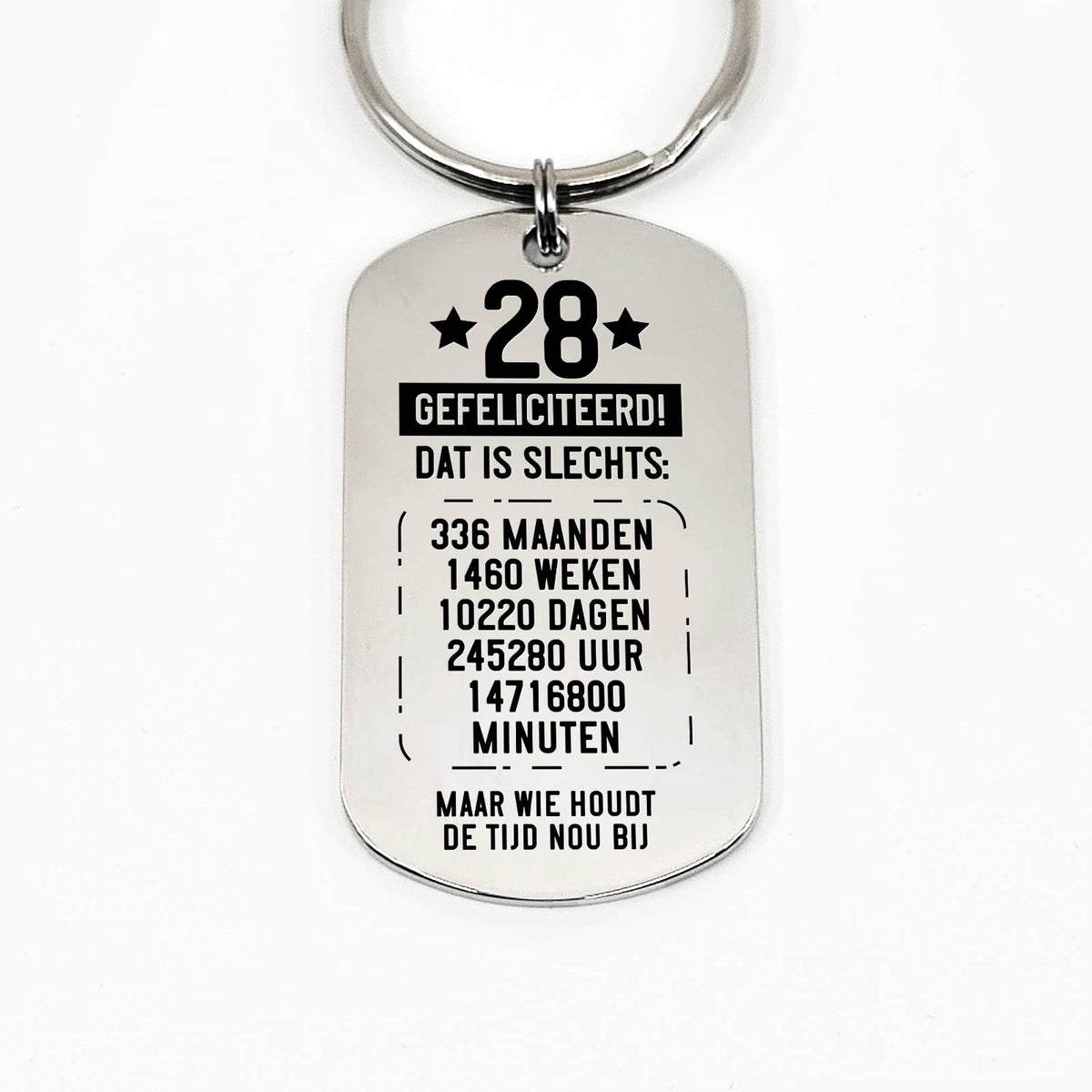 20ste tm 29ste Verjaardag - Leeftijd In Tijd Sleutelhanger - Bella Mia